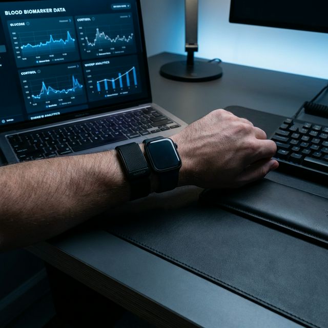Man reviewing detailed bloodwork panel results for hormonal optimization